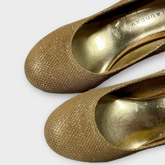 Chinese Laundry Nightlight Women's Gold Sparkle Round Toe Stiletto Heels Size 9M - Picture 7 of 13